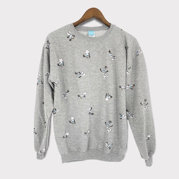 Disney Frozen Olaf Heather‎ Gray Sweater - Picture 2 of 9